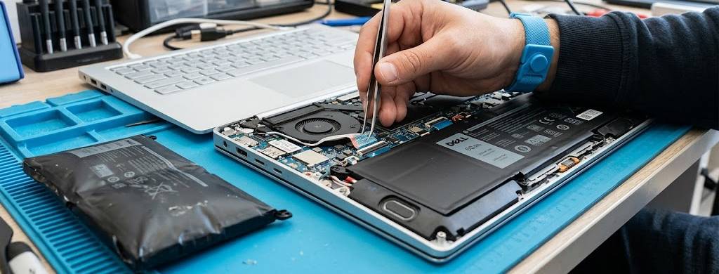 Reparatur eines aufgeblähten MacBook Akkus