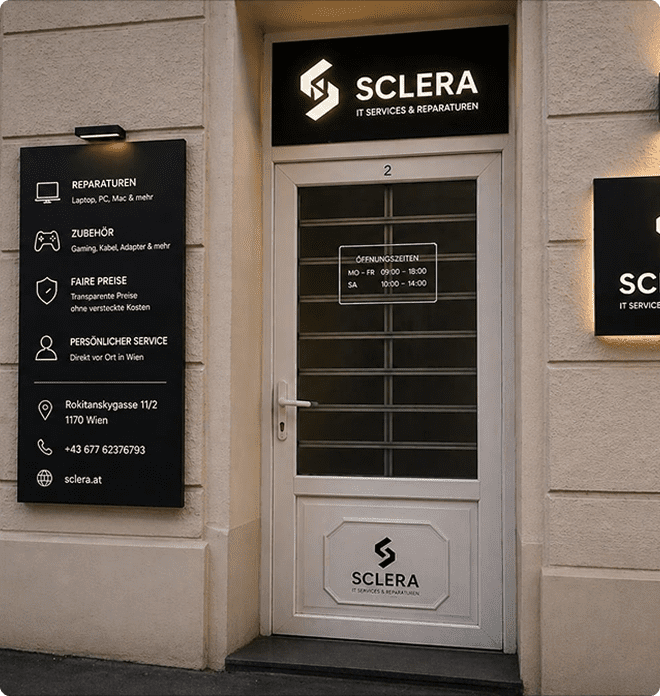 Sclera IT Werkstatt für MacBook Reparaturen in Wien