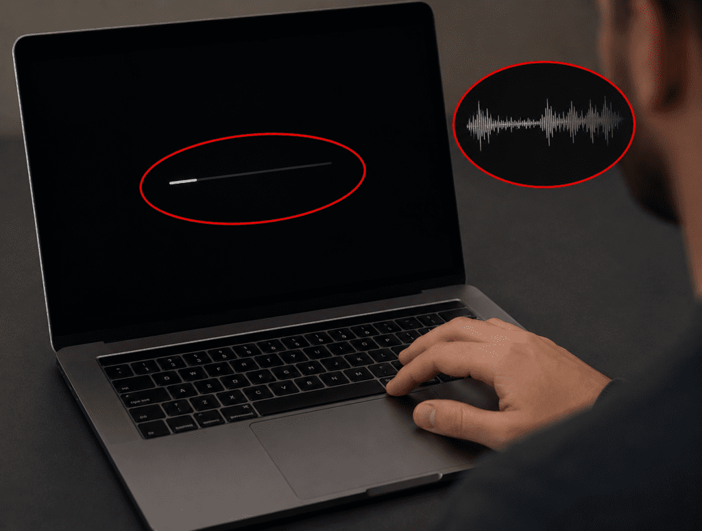 MacBook mit Startfehler zur Diagnose eines Logicboard Defekts