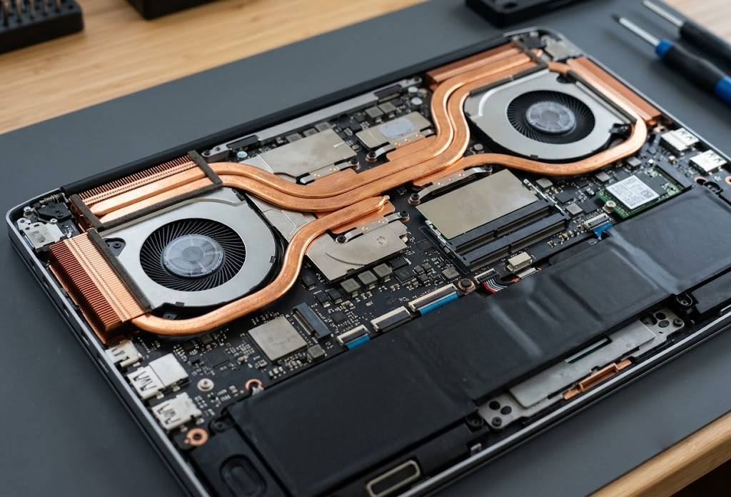 Reparatur der Ladeelektronik eines MacBook Logicboards