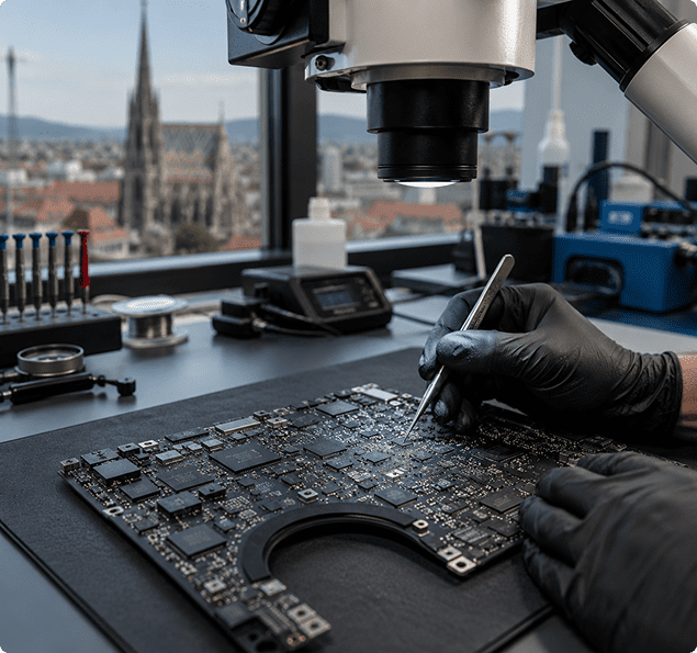 MacBook Logicboard Reparatur Wien mit professioneller Mainboard-Diagnose