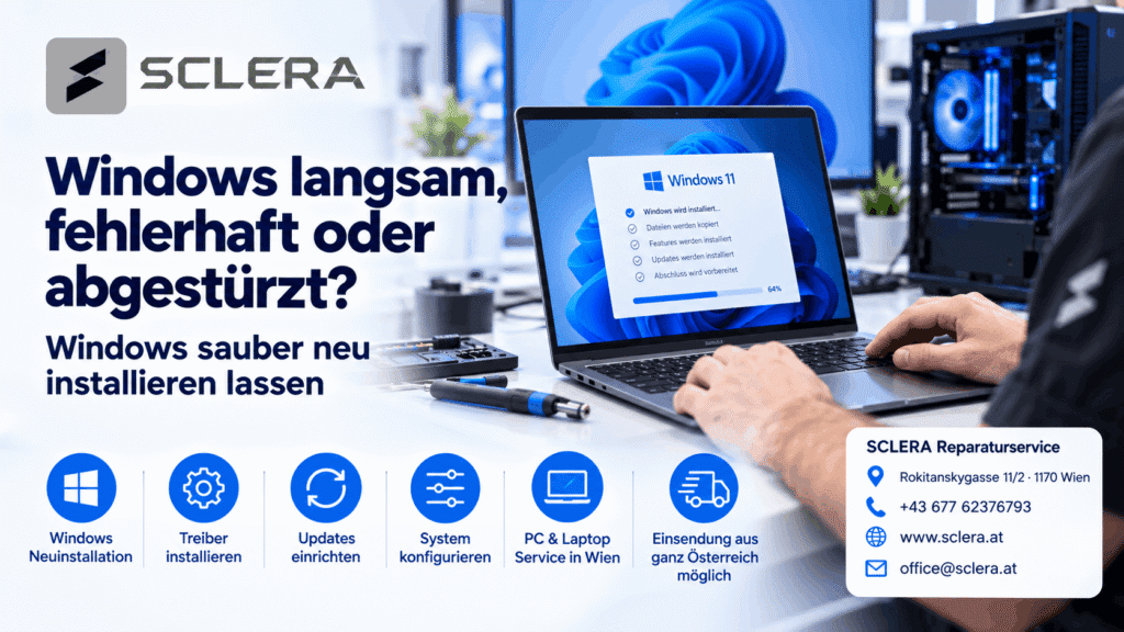 Windows-Neuinstallation mit SCLERA Service